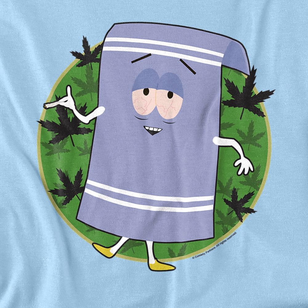 Light Blue - Side - South Park Unisex Adult Towelie T-Shirt