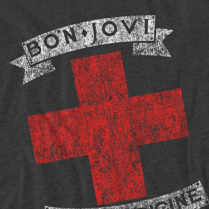 Charcoal - Side - Bon Jovi Unisex Adult Bad Medicine T-Shirt