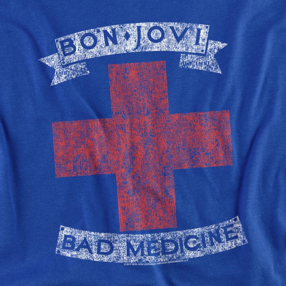 Royal Blue - Side - Bon Jovi Unisex Adult Bad Medicine T-Shirt