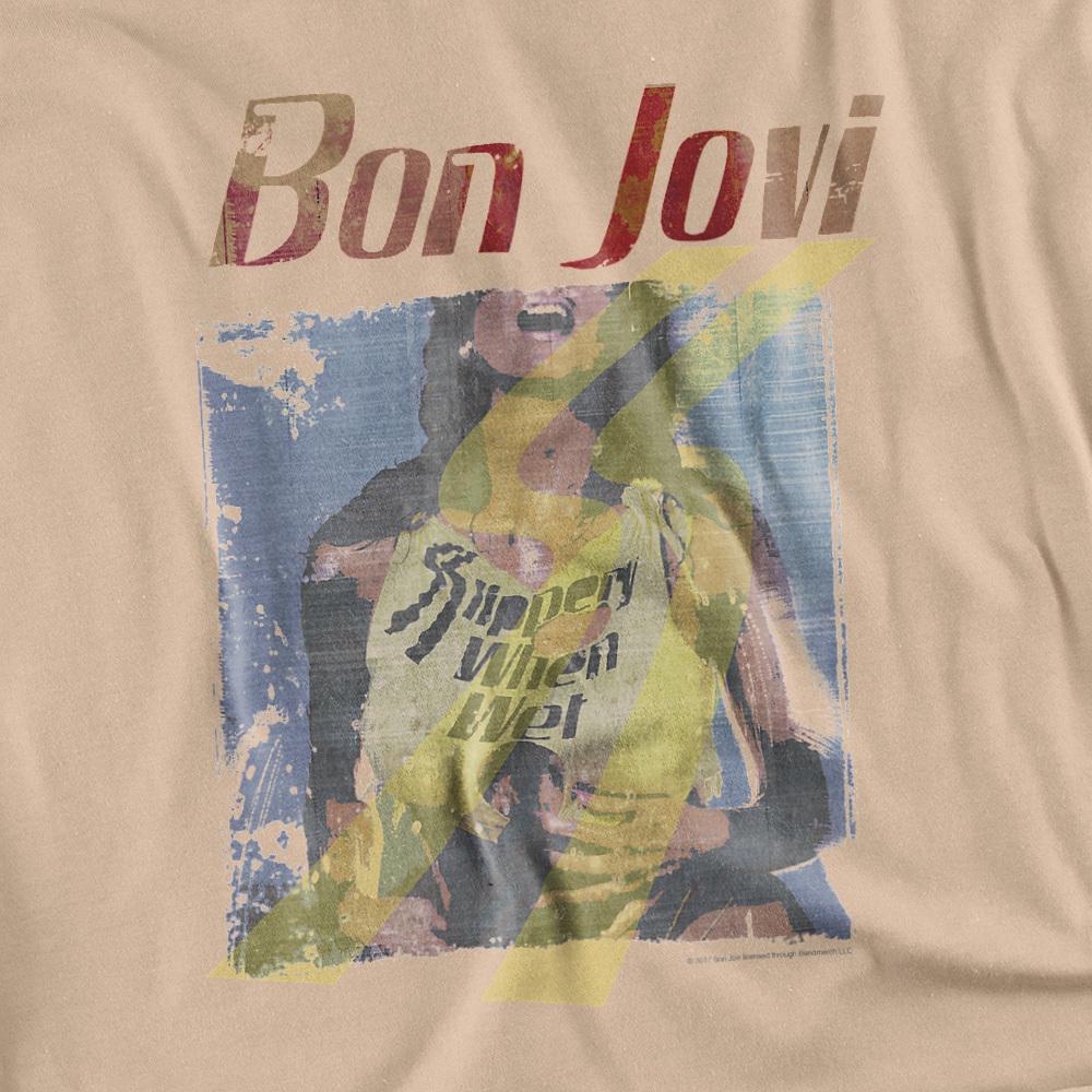 Sand - Side - Bon Jovi Unisex Adult Slippery When Wet T-Shirt