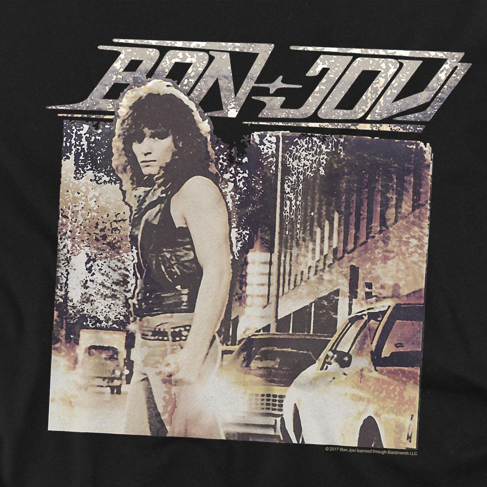 Black - Side - Bon Jovi Unisex Adult Runaway T-Shirt