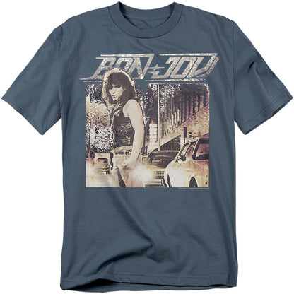 Slate - Front - Bon Jovi Unisex Adult Runaway T-Shirt