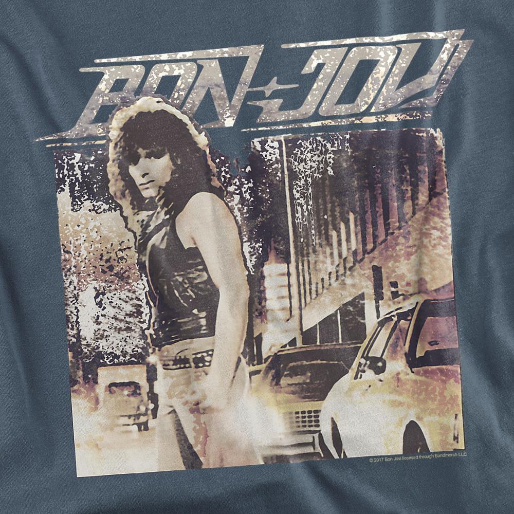 Slate - Side - Bon Jovi Unisex Adult Runaway T-Shirt