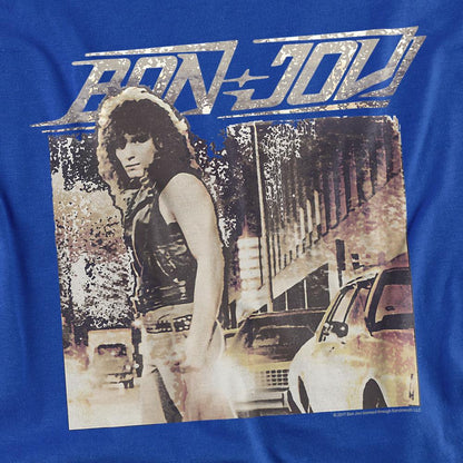 Royal Blue - Side - Bon Jovi Unisex Adult Runaway T-Shirt