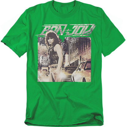 Kelly Green - Front - Bon Jovi Unisex Adult Runaway T-Shirt
