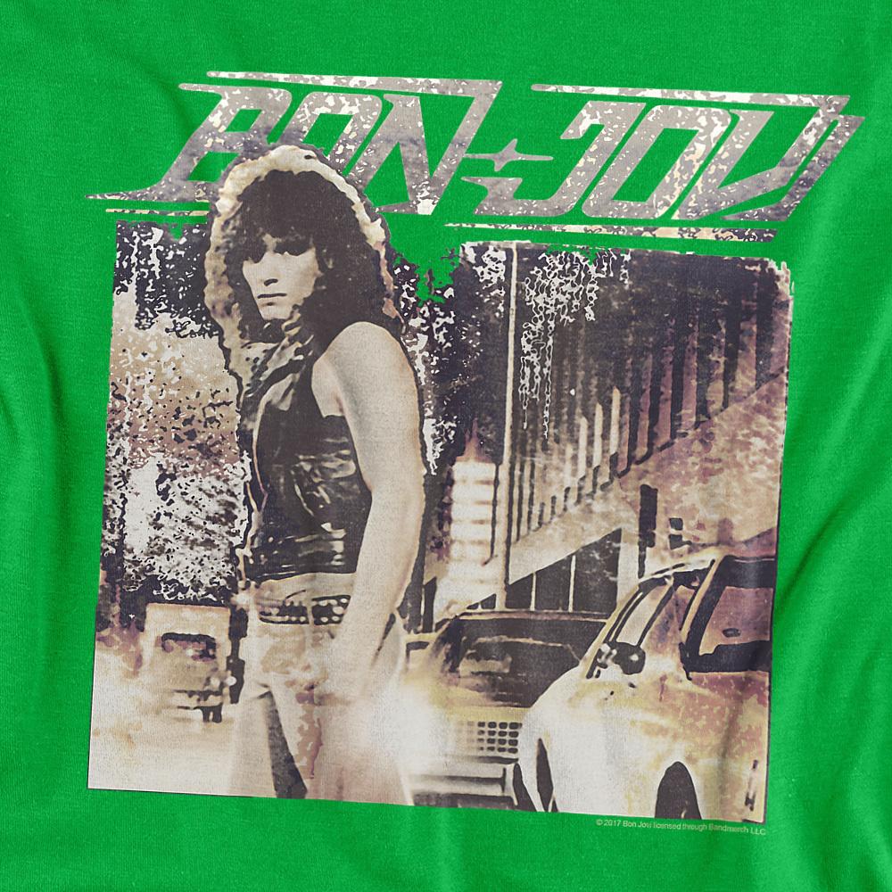 Kelly Green - Side - Bon Jovi Unisex Adult Runaway T-Shirt
