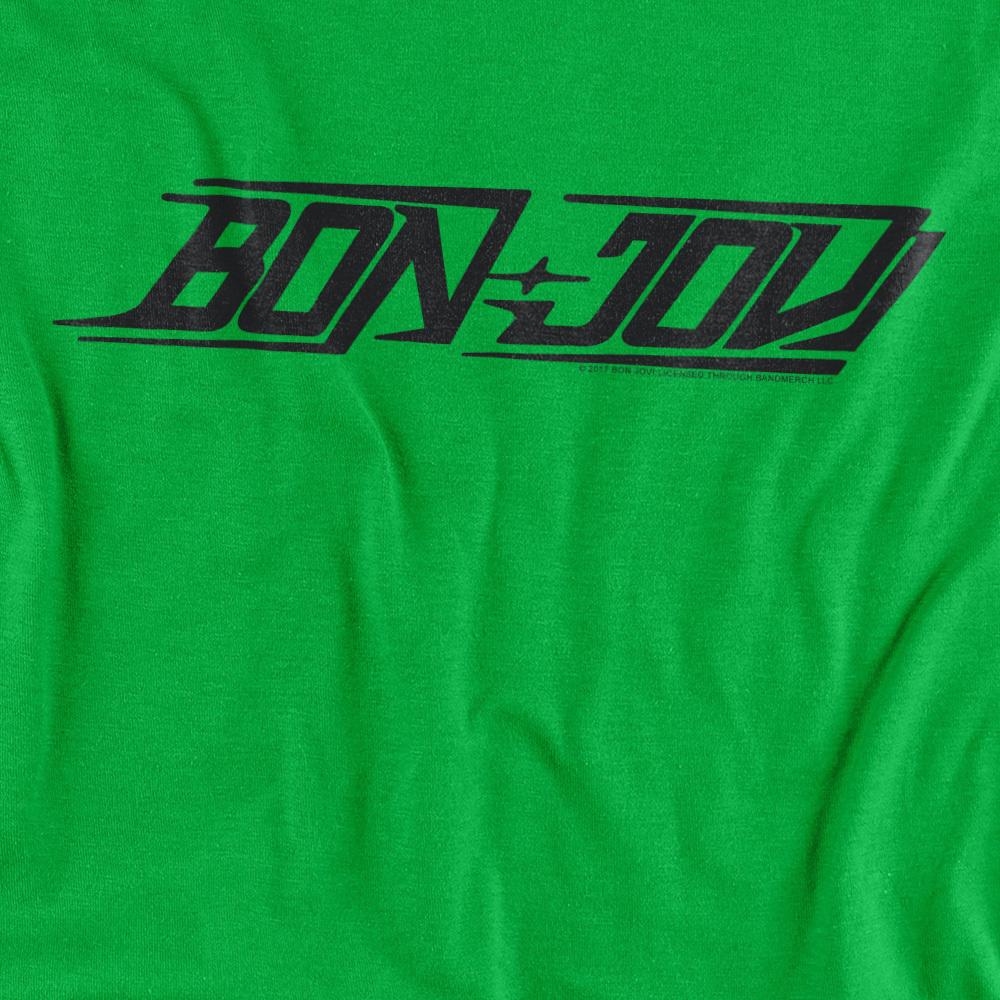 Kelly Green - Side - Bon Jovi Unisex Adult New Logo T-Shirt