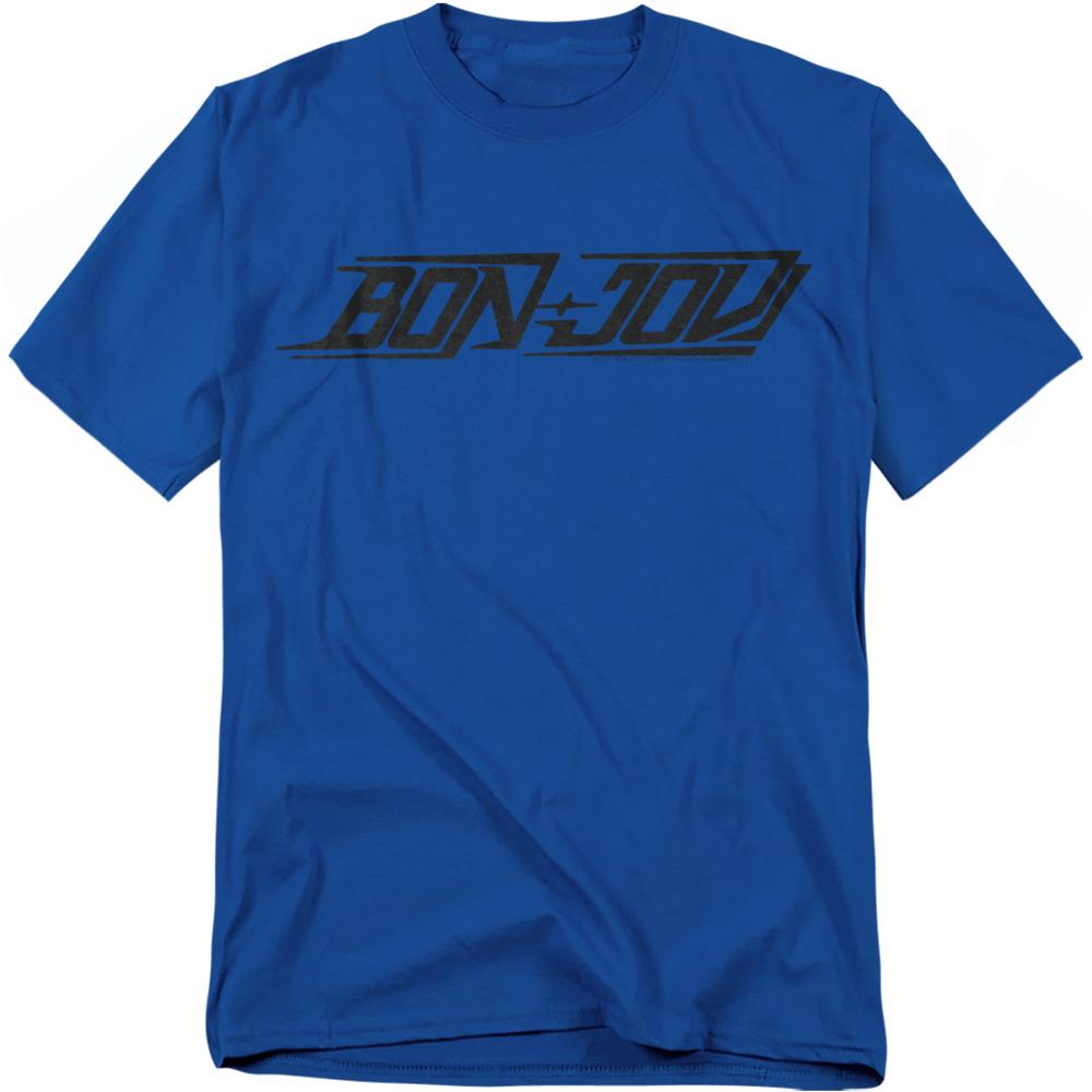 Royal Blue - Front - Bon Jovi Unisex Adult New Logo T-Shirt