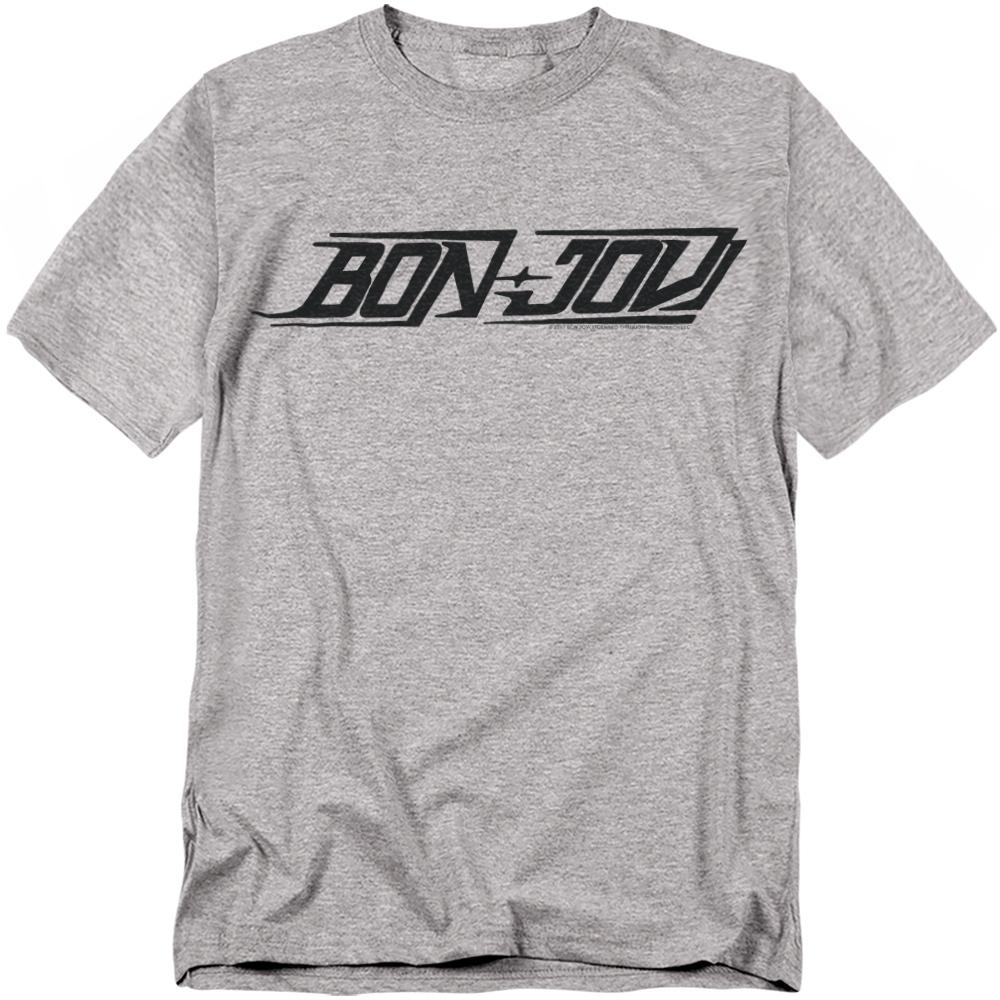 Athletic Heather - Front - Bon Jovi Unisex Adult New Logo T-Shirt