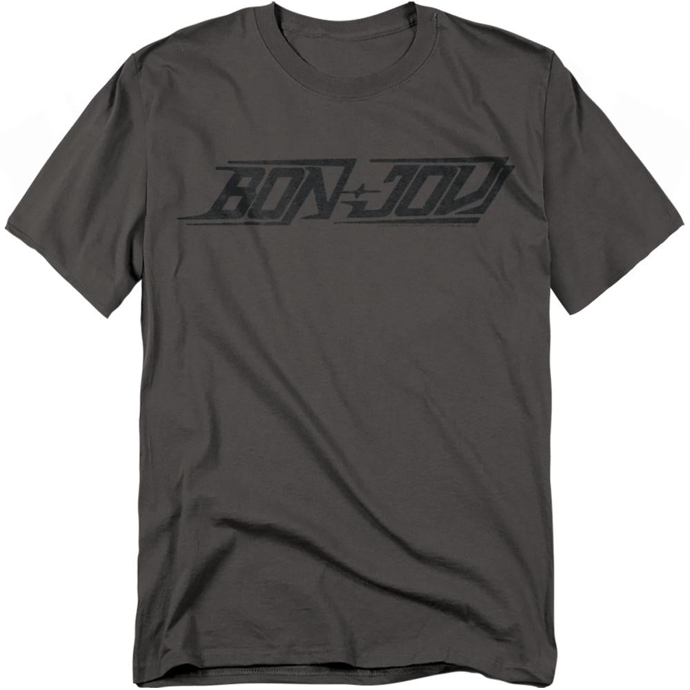Charcoal - Front - Bon Jovi Unisex Adult New Logo T-Shirt