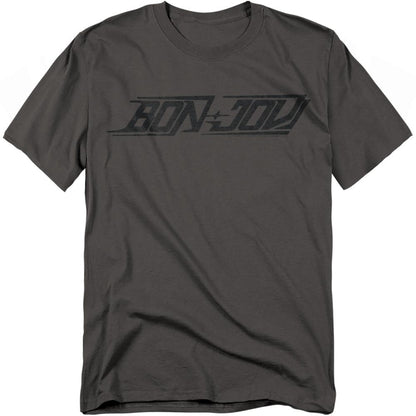 Charcoal - Front - Bon Jovi Unisex Adult New Logo T-Shirt