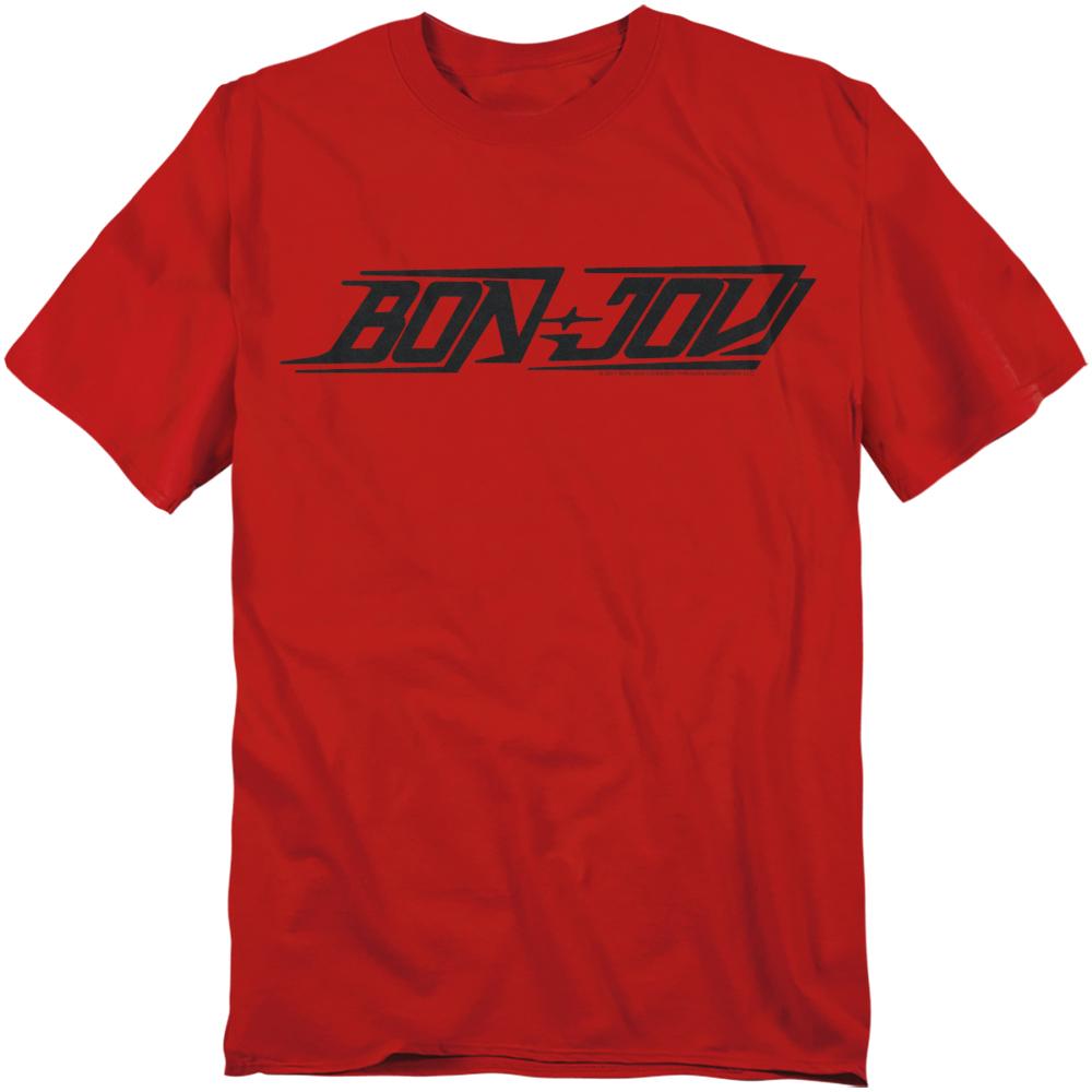 Red - Front - Bon Jovi Unisex Adult New Logo T-Shirt