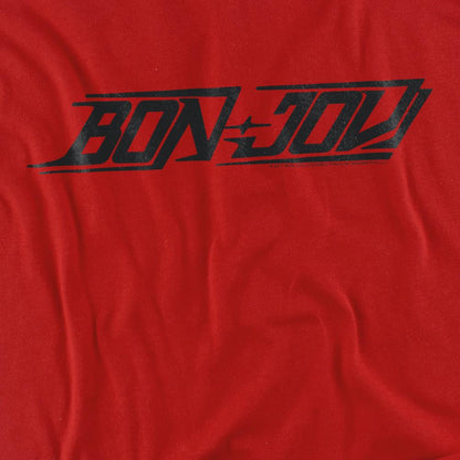 Red - Side - Bon Jovi Unisex Adult New Logo T-Shirt