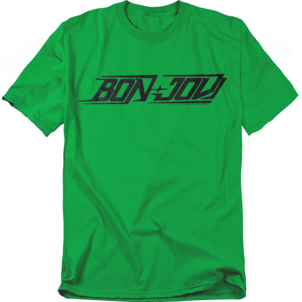 Kelly Green - Front - Bon Jovi Unisex Adult New Logo T-Shirt