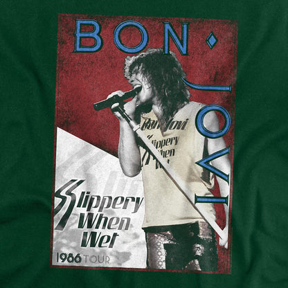 Hunter Green - Side - Bon Jovi Unisex Adult 86 Tour T-Shirt