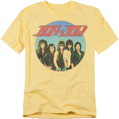 Banana Yellow - Front - Bon Jovi Unisex Adult Sphere T-Shirt