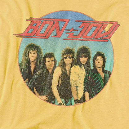 Banana Yellow - Side - Bon Jovi Unisex Adult Sphere T-Shirt