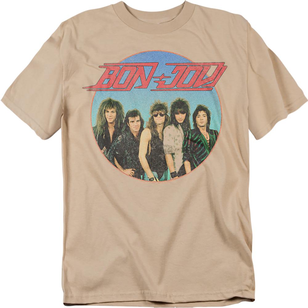 Sand - Front - Bon Jovi Unisex Adult Sphere T-Shirt