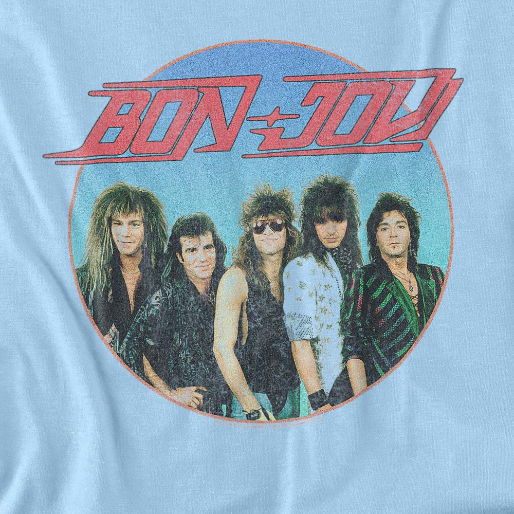 Light Blue - Side - Bon Jovi Unisex Adult Sphere T-Shirt