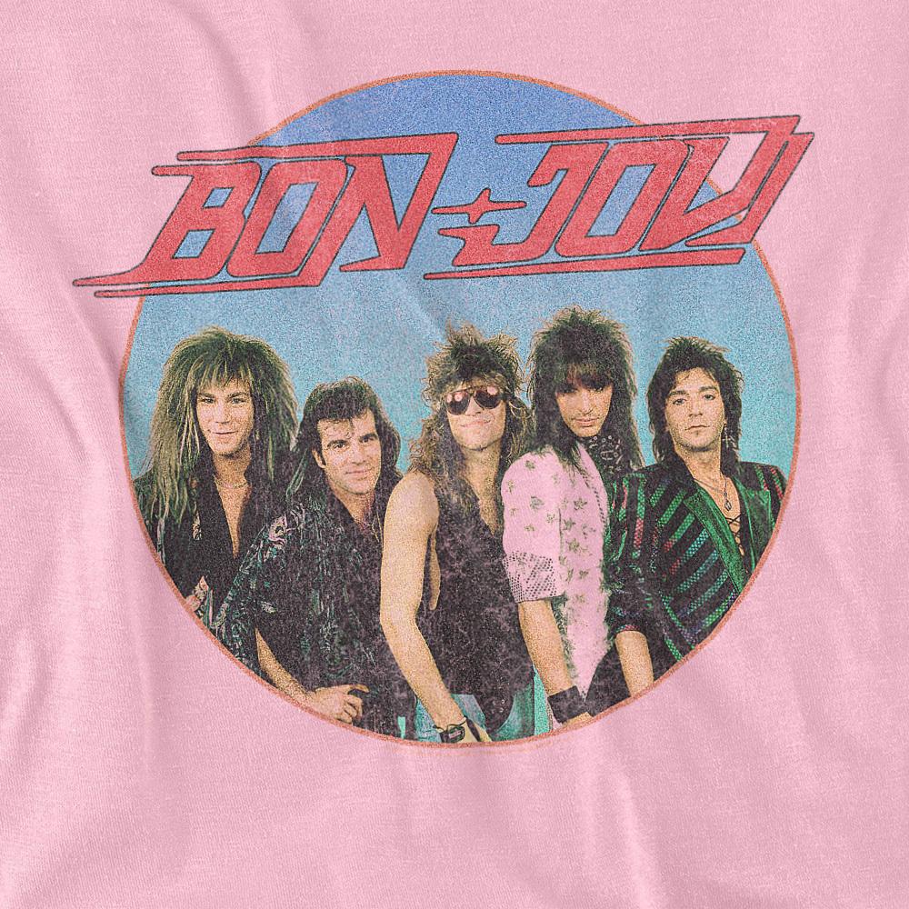 Pink - Side - Bon Jovi Unisex Adult Sphere T-Shirt