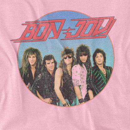 Pink - Side - Bon Jovi Unisex Adult Sphere T-Shirt