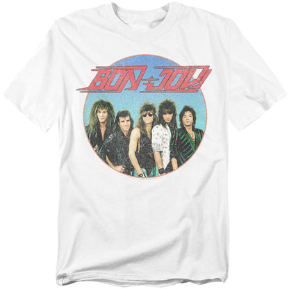 White - Front - Bon Jovi Unisex Adult Sphere T-Shirt