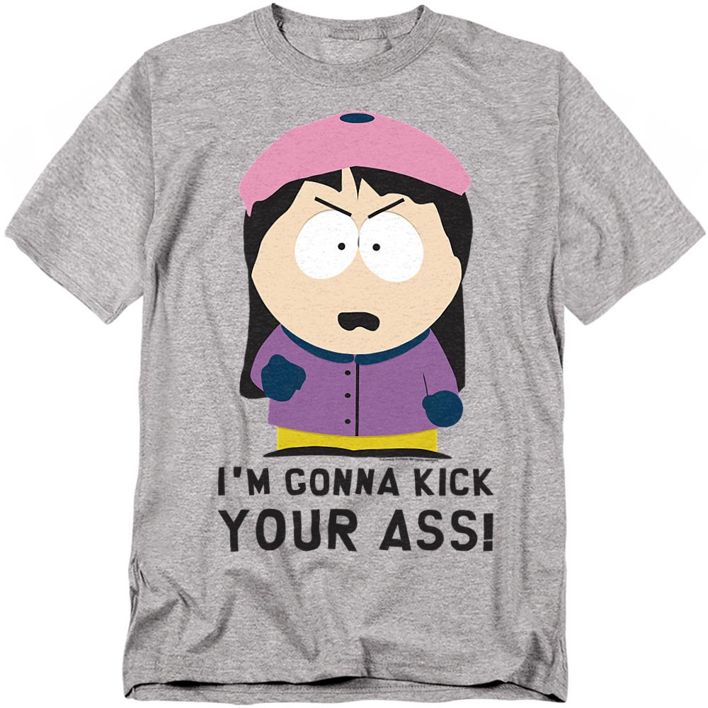 Athletic Heather - Front - South Park Unisex Adult I´m Gonna Kick Your Ass! T-Shirt