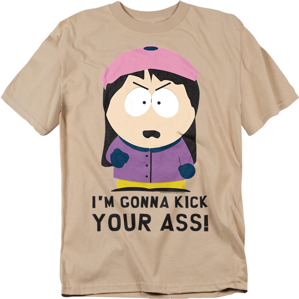 Sand - Front - South Park Unisex Adult I´m Gonna Kick Your Ass! T-Shirt