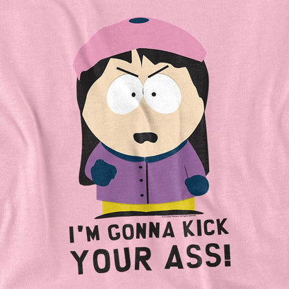 Pink - Back - South Park Unisex Adult I´m Gonna Kick Your Ass! T-Shirt