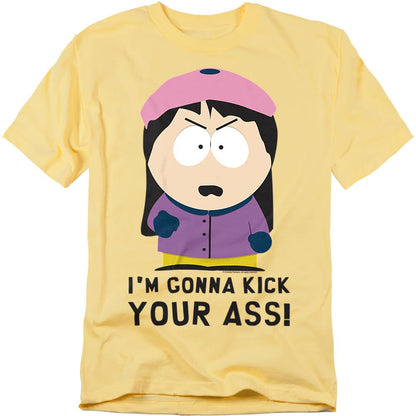 Banana Yellow - Front - South Park Unisex Adult I´m Gonna Kick Your Ass! T-Shirt