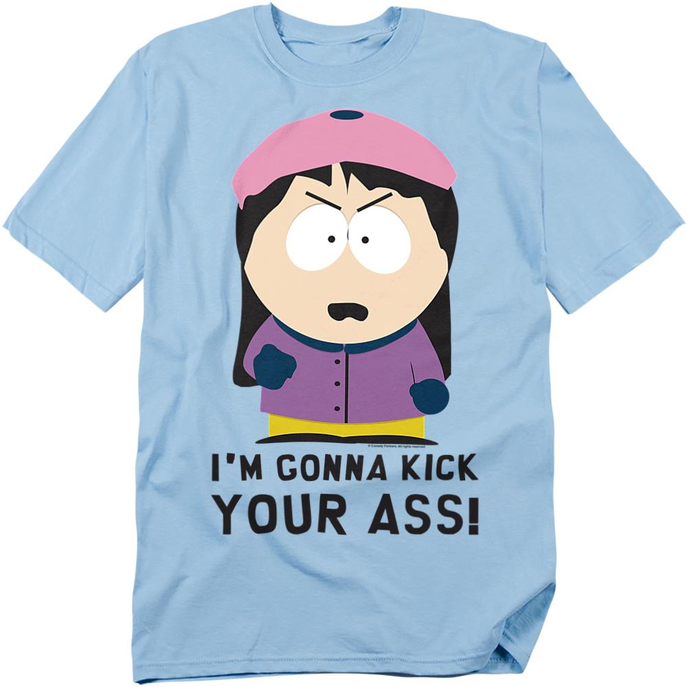 Light Blue - Front - South Park Unisex Adult I´m Gonna Kick Your Ass! T-Shirt