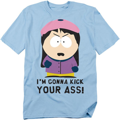 Light Blue - Front - South Park Unisex Adult I´m Gonna Kick Your Ass! T-Shirt