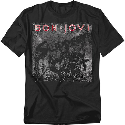Black - Front - Bon Jovi Unisex Adult Slippery When Wet T-Shirt