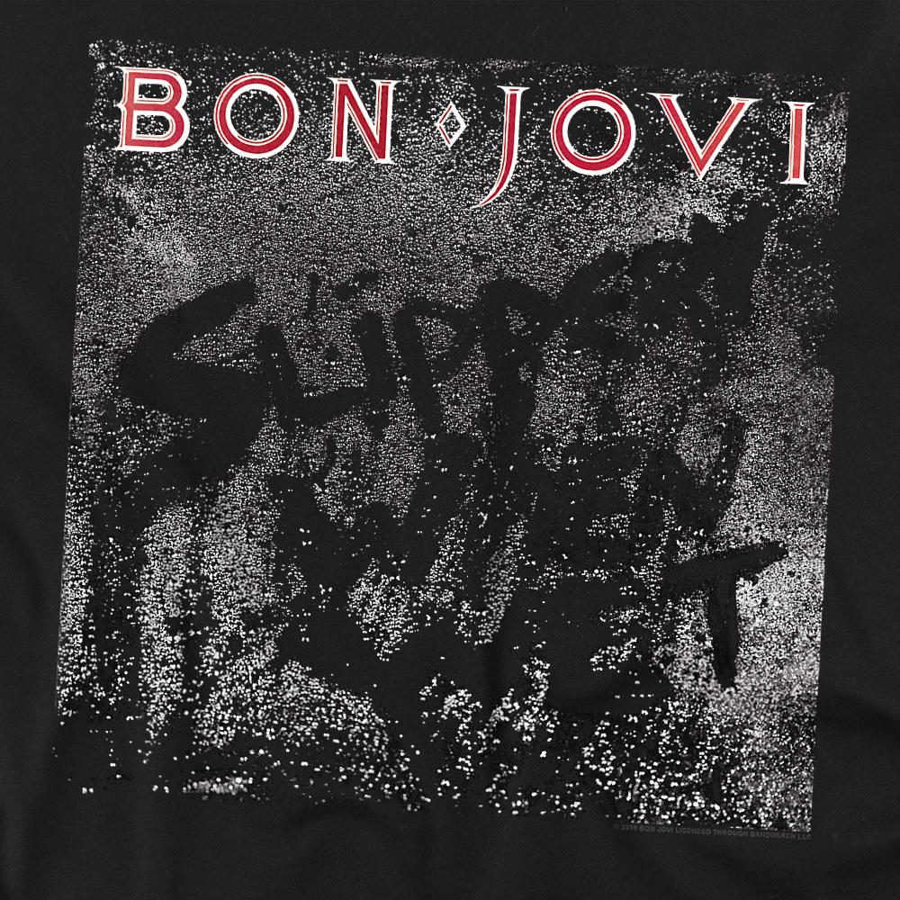 Black - Side - Bon Jovi Unisex Adult Slippery When Wet T-Shirt