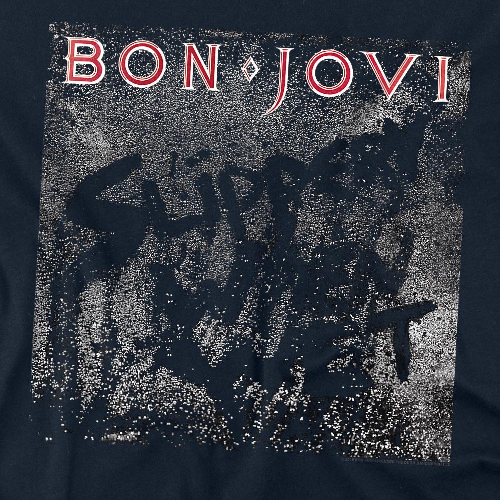 Navy - Side - Bon Jovi Unisex Adult Slippery When Wet T-Shirt