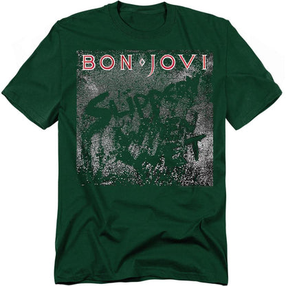 Hunter Green - Front - Bon Jovi Unisex Adult Slippery When Wet T-Shirt