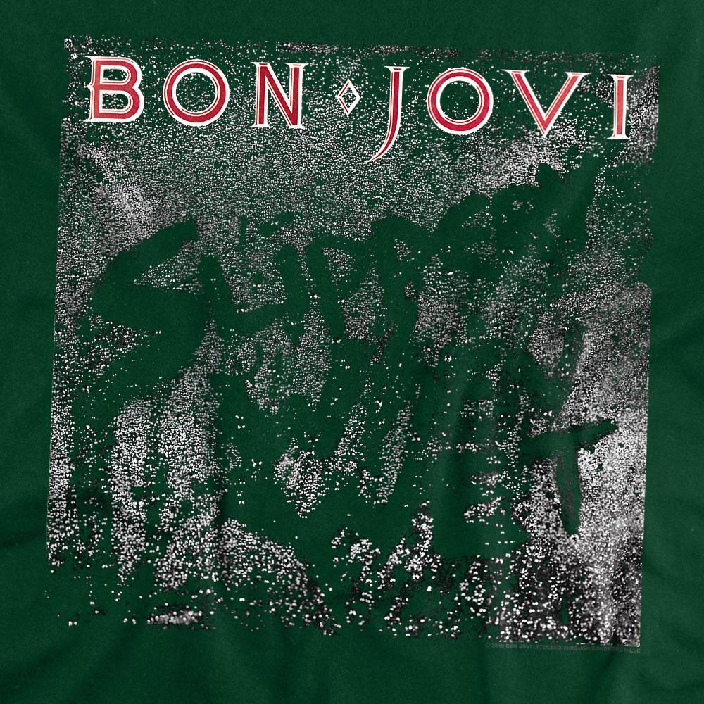 Hunter Green - Side - Bon Jovi Unisex Adult Slippery When Wet T-Shirt