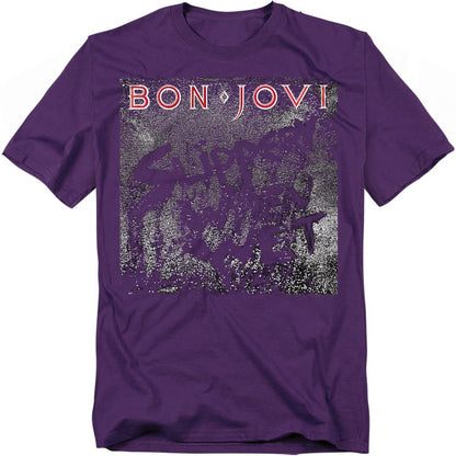 Purple - Front - Bon Jovi Unisex Adult Slippery When Wet T-Shirt