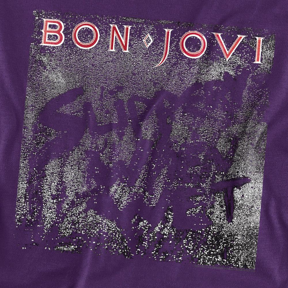 Purple - Side - Bon Jovi Unisex Adult Slippery When Wet T-Shirt