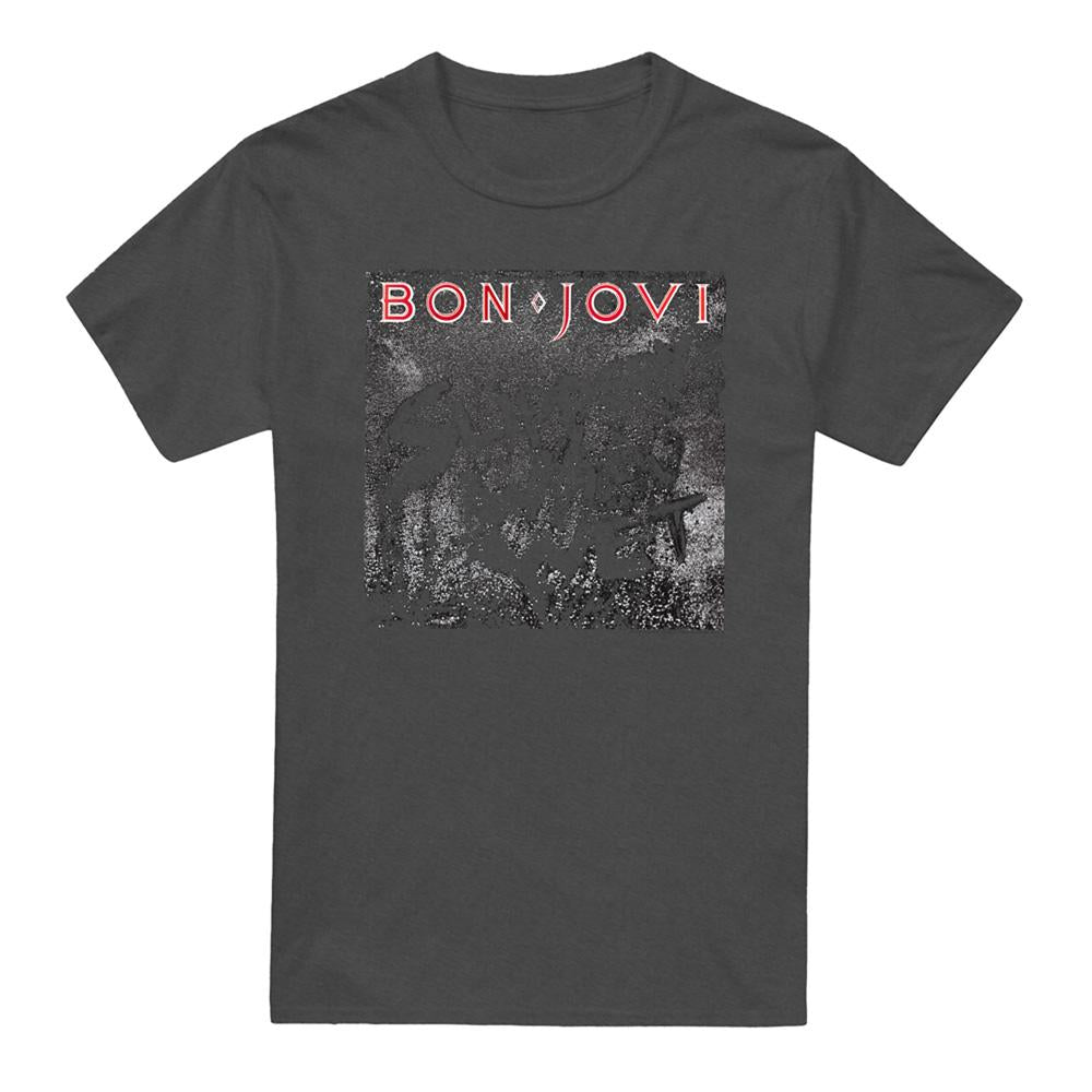 Charcoal - Front - Bon Jovi Unisex Adult Slippery When Wet T-Shirt