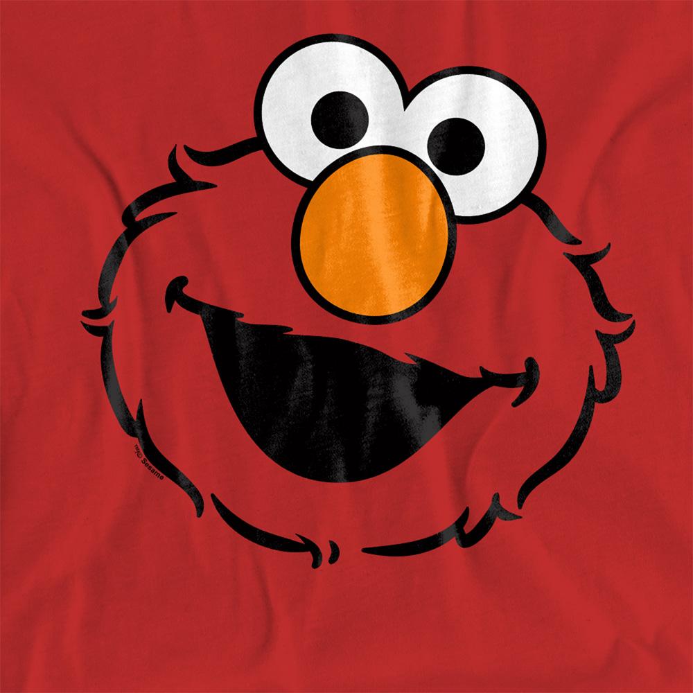 Red - Side - Sesame Street Unisex Adult Elmo T-Shirt