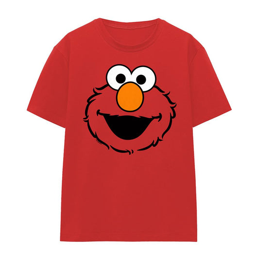 Red - Front - Sesame Street Unisex Adult Elmo T-Shirt