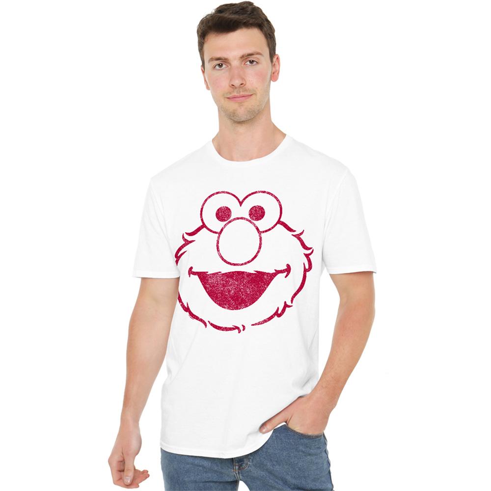 White - Lifestyle - Sesame Street Unisex Adult Elmo Mono T-Shirt