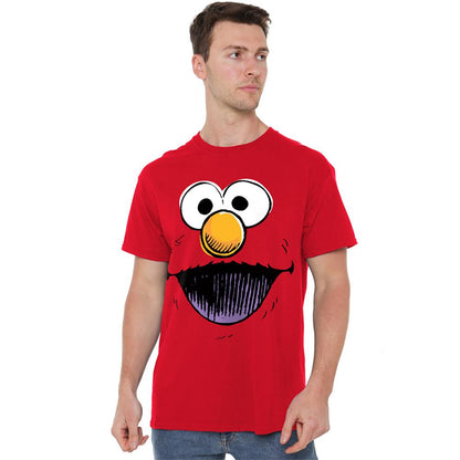 Red - Lifestyle - Sesame Street Unisex Adult Retro Elmo Sketch T-Shirt