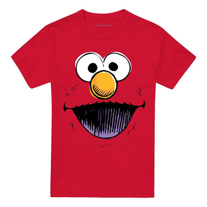 Red - Front - Sesame Street Unisex Adult Retro Elmo Sketch T-Shirt