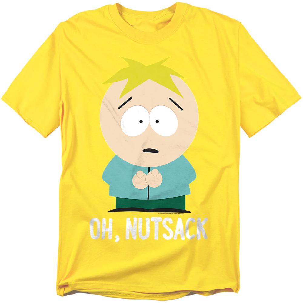 Yellow - Front - South Park Unisex Adult Oh Nutsack T-Shirt