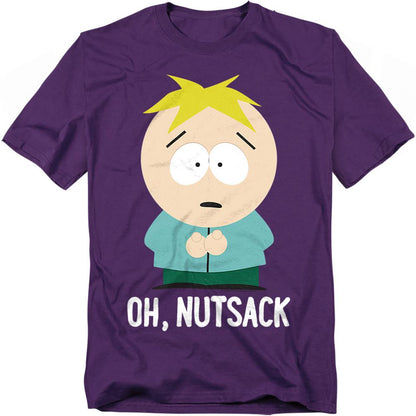 Purple - Front - South Park Unisex Adult Oh Nutsack T-Shirt