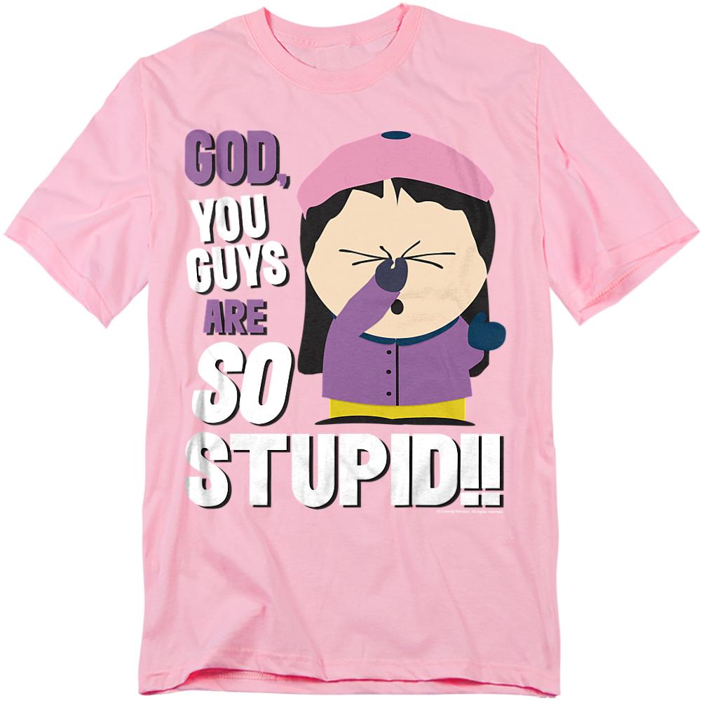 Pink - Front - South Park Unisex Adult So Stupid T-Shirt