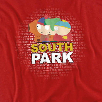 Red - Side - South Park Unisex Adult Lyrics T-Shirt