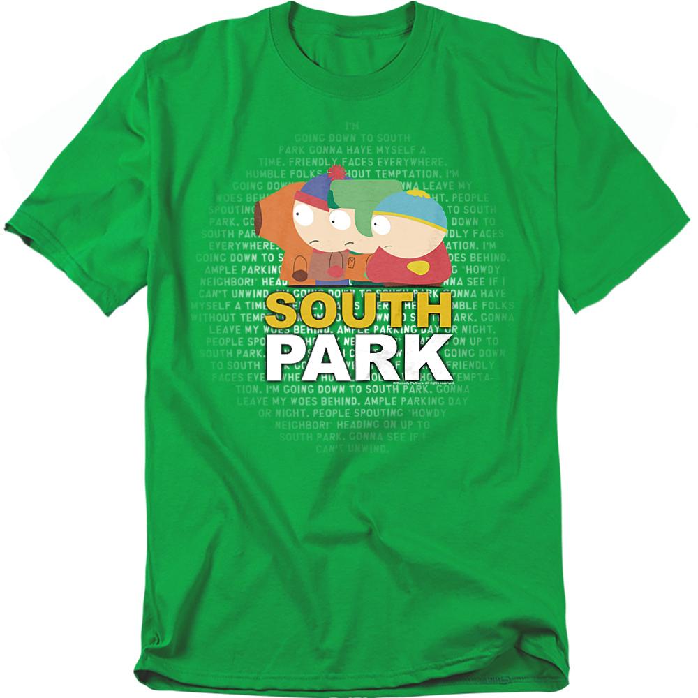 Kelly Green - Front - South Park Unisex Adult Lyrics T-Shirt